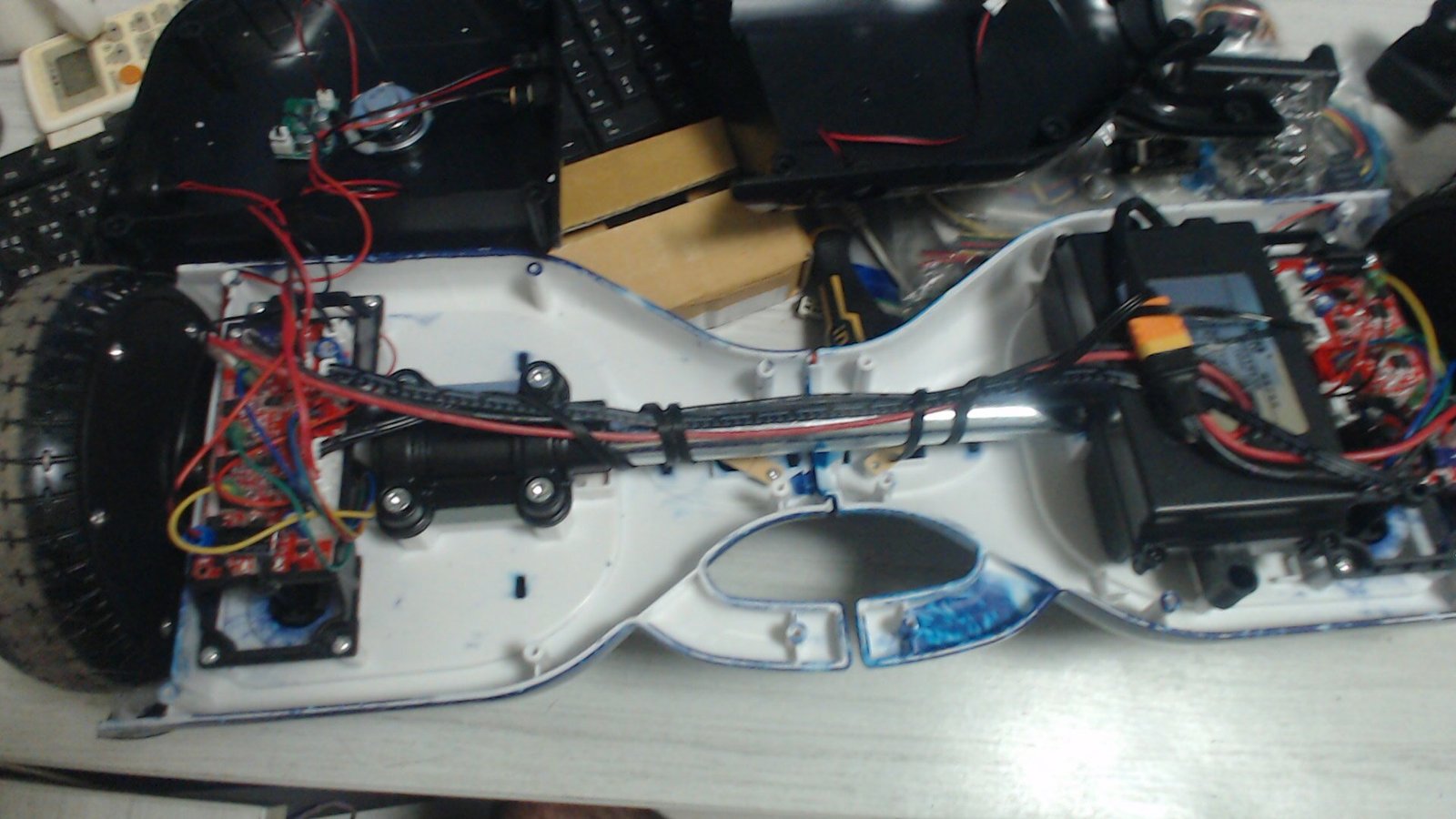 The hoverboard opened on a workbench in Bangkok, April 21 2026